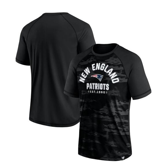 NWT New England Patriots Fanatics Blackout Hail Mary Camo Ragland Tee Size XL - Picture 1 of 8